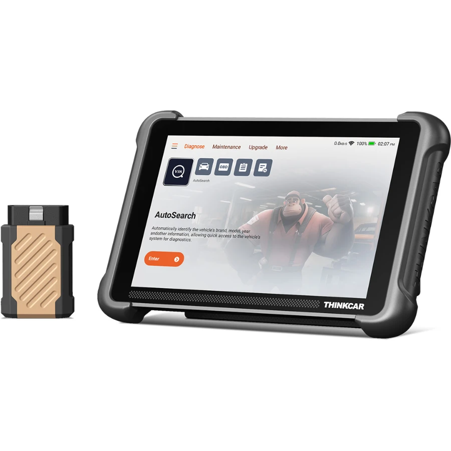 ThinkTool 191 Professional Automotive Scanner 8" Wireless Diagnostic Tool with ECU Coding, 3 Years Updates & 2 Years Warranty