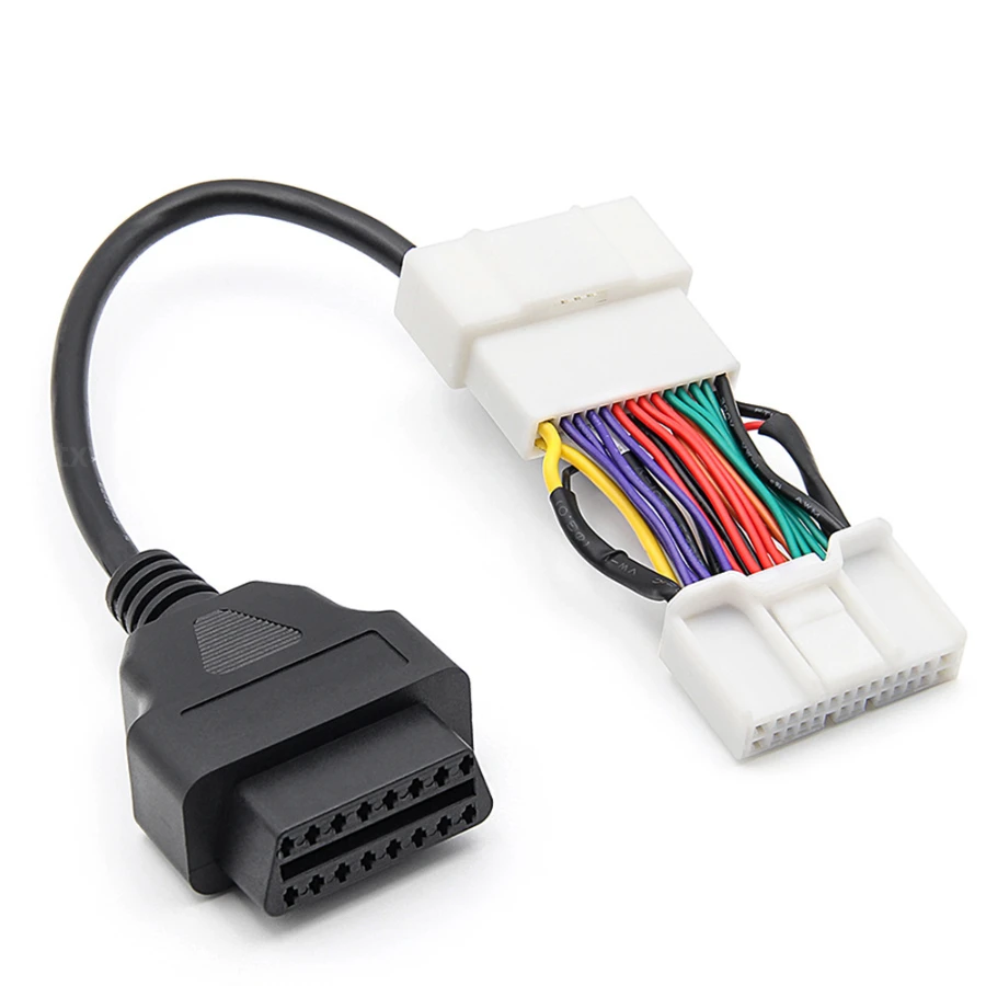 Automotive 26-Pin Double Head to OBD2 16-Pin Diagnostic Adapter | OBD Splitter Cable for Tesla Model 3 & Model Y