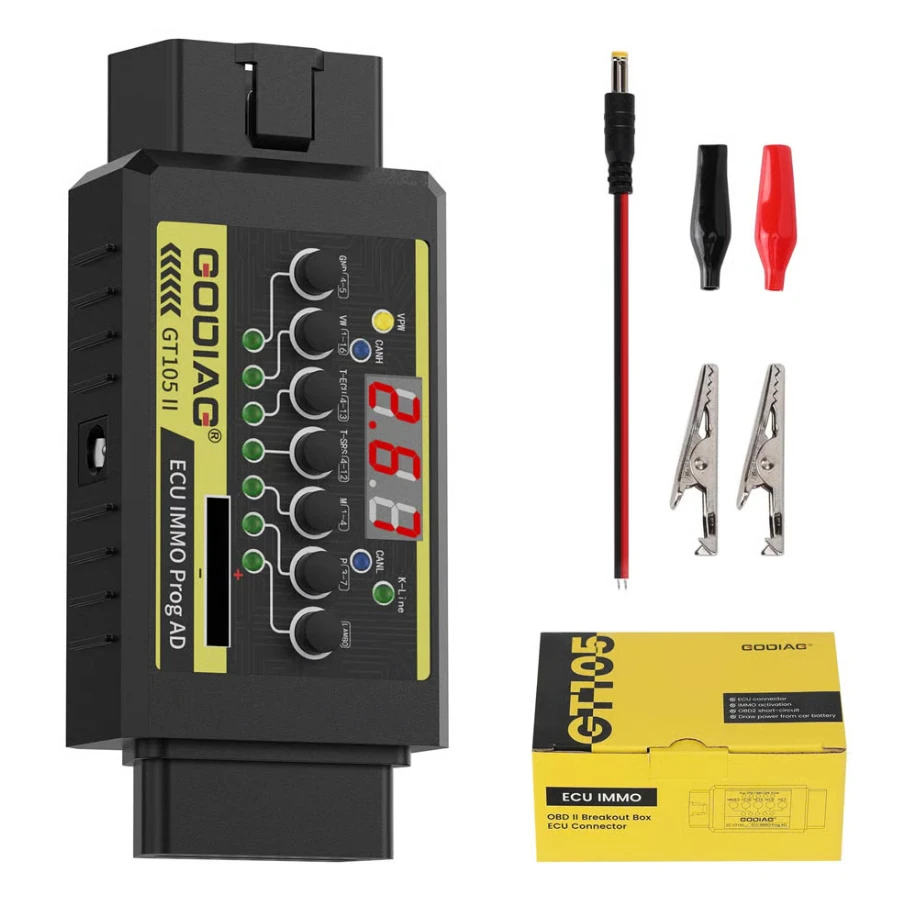 GODIAG GT105 II ECU IMMO Prog AD Professional OBD2 Break Out Box & ECU Protocol Connector
