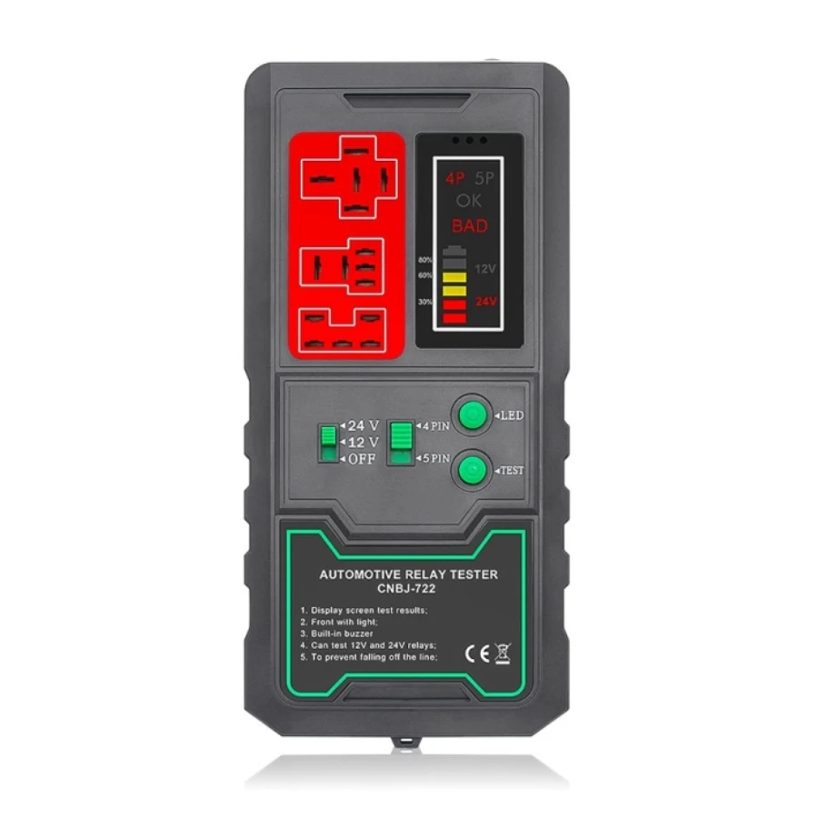 Multi-Voltage Relay Tester Professional 12V/24V Diagnostic Tool