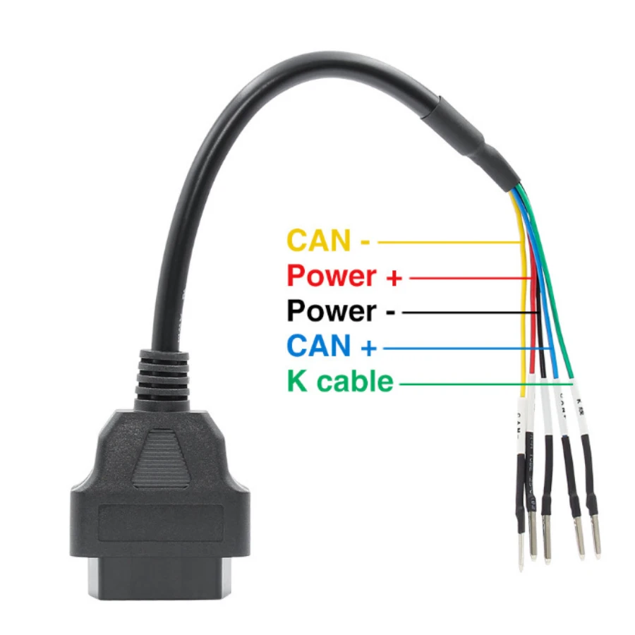 Universal OBD2 Female 16-Pin K-Line & CAN-Line Jumper Tester Multi-Function Diagnostic Breakout Cable