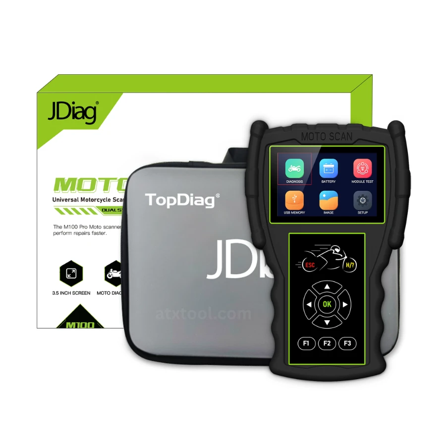 JDiag M100 Pro Moto Scanner & Battery Tester 2-in-1 Full Version