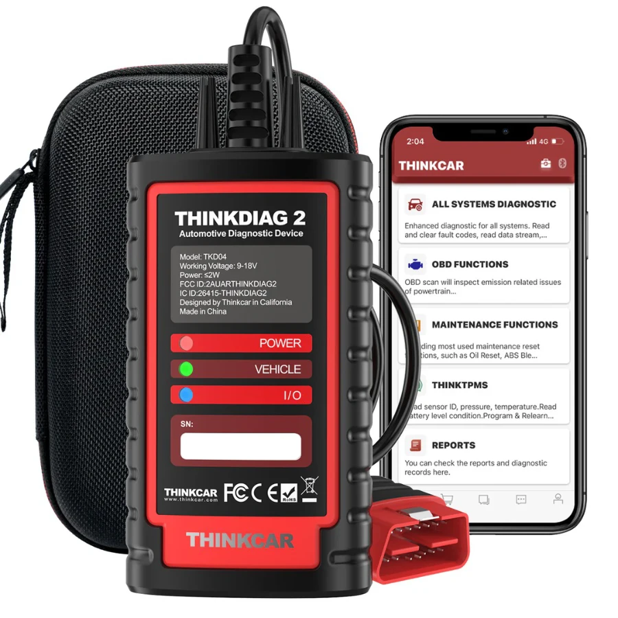 Thinkdiag 2 Professional Scanner CAN-FD Protocol Support  Full System Bi-Directional Tool with ECU Coding & 1 Year Free Updates
