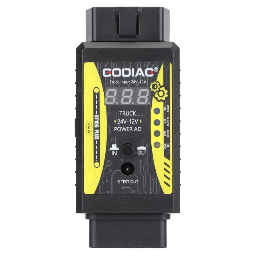 GODIAG GT106 PLUS  24V to 12V Heavy Duty Truck Adapter for Professional Scanners
