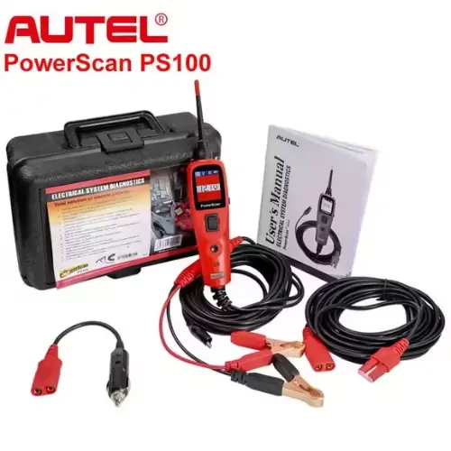 PS100 Advanced Automotive Circuit Tester – PowerScan Electrical Diagnostic Probe Tool Kit for 12V/24V Vehicles | AC/DC Voltage, Continuity & Circuit Testing