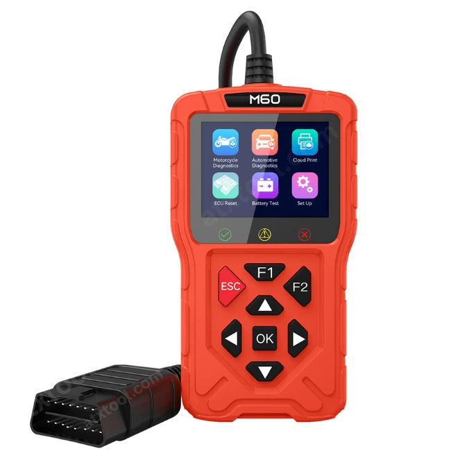 TopDiag M60 Engine Analyzer EUC Reset Tool for Motorcycle & Car Diagnostics