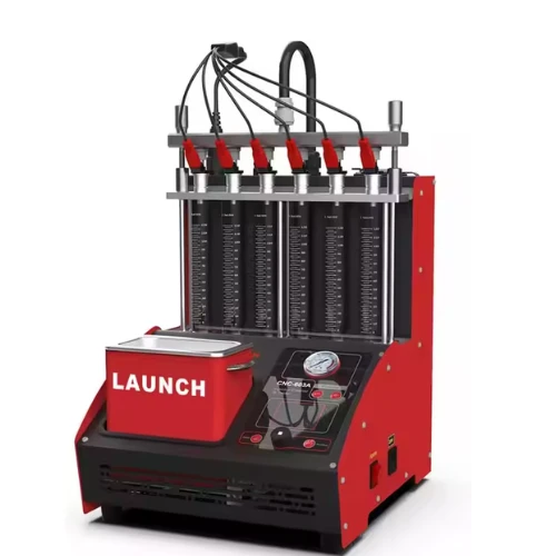Launch CNC603A Professional 220V Fuel Injector Cleaner & Tester – Advanced 6-Cylinder Injector Flushing System with Heating Function for Precision Nozzle Cleaning & Diagnostic Calibration